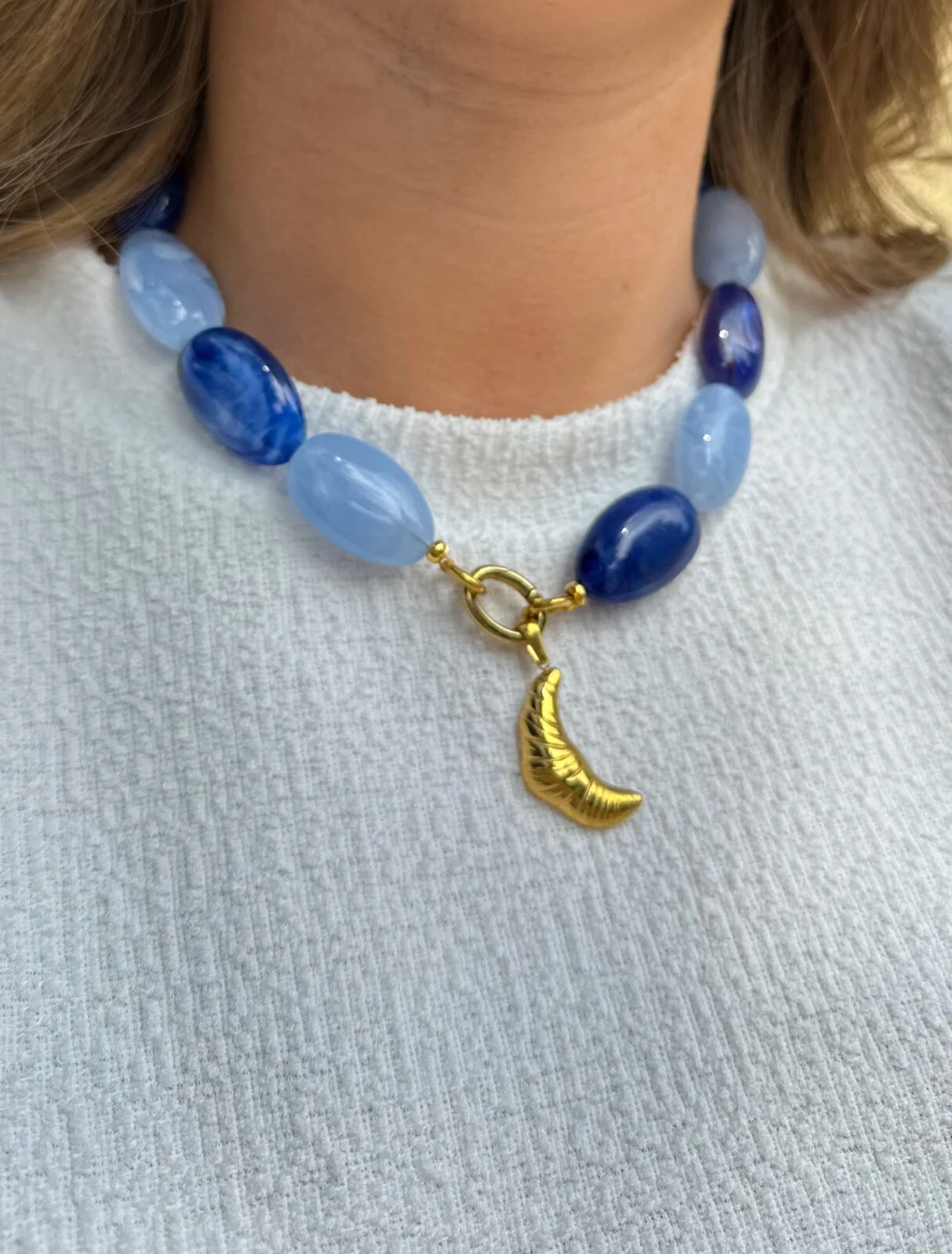 Double Denim | Ketting - Croissant | Bedel Double Denim | Ketting - Croissant | Bedel