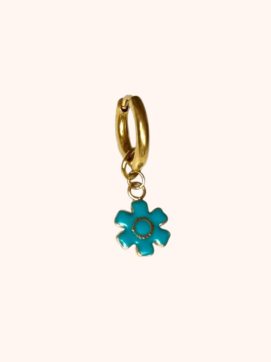 Blue Flower | Single Oorbel